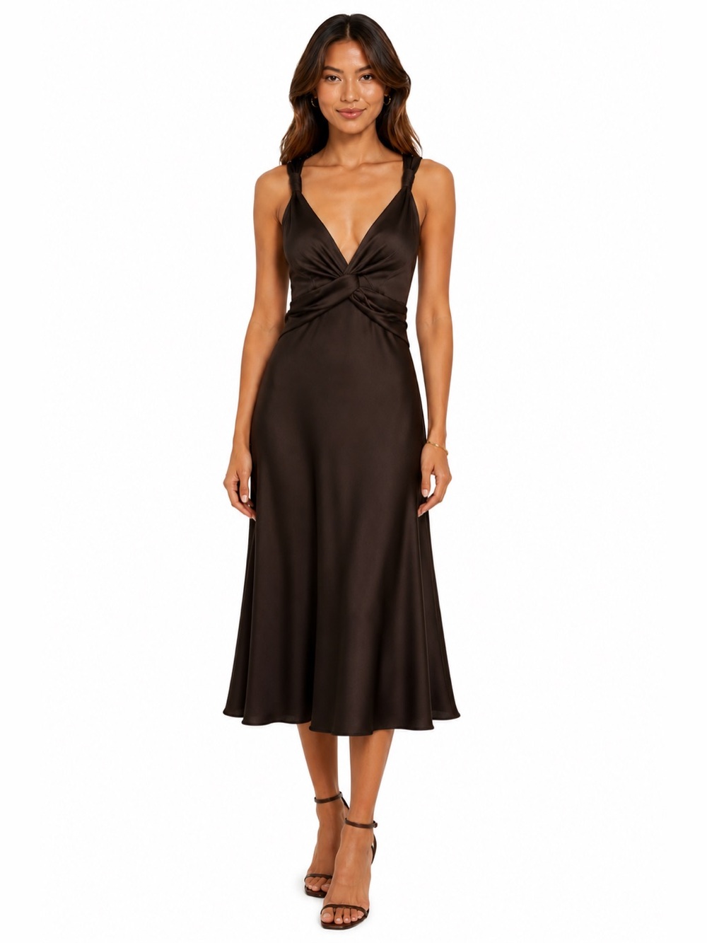 Ann Taylor Dark Brown Sleeveless Dress Size 10